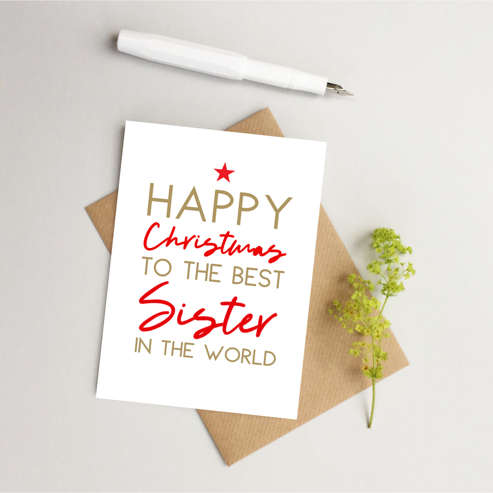 Sister Christmas card