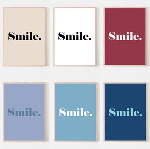 Smile bold colourful print