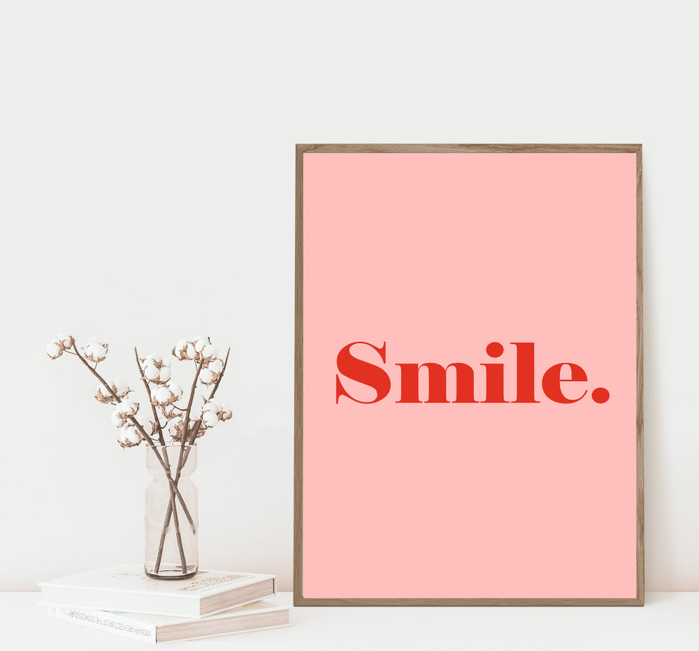 Smile bold colourful print