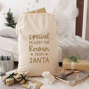 Personalised Santa Christmas present sack