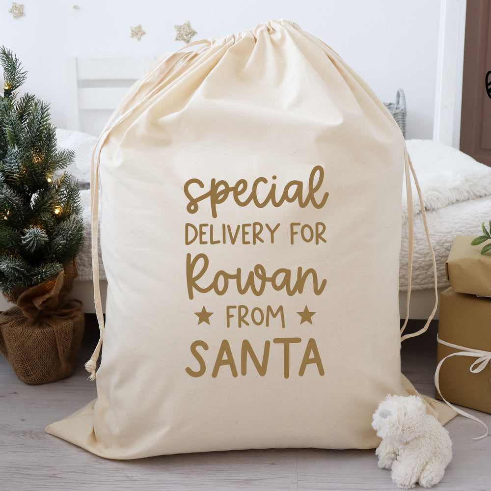 Personalised Santa Christmas present sack