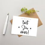 Son Birthday card - Happy Birthday Son Card - Card for Son - Birthday card for Son - Best Son ever card