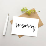 Sorry card - Thinking of you card - Sympathy card - Here for you card - Cheer up card - Card for friend - so sorry card - open card