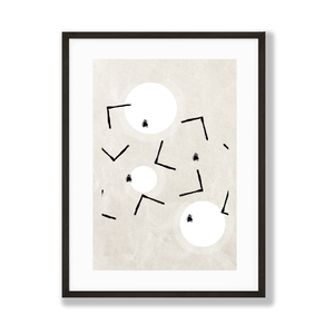 Textured beige abstract print