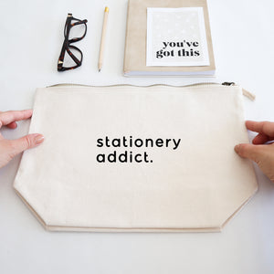 Stationery addict large pencil case / stationery organiser bag