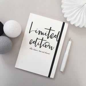 Stylish notebook - desk decor - monochrome stationery - A5 notebook - stylish stationery - Stocking filler - Secret santa - Gift for men