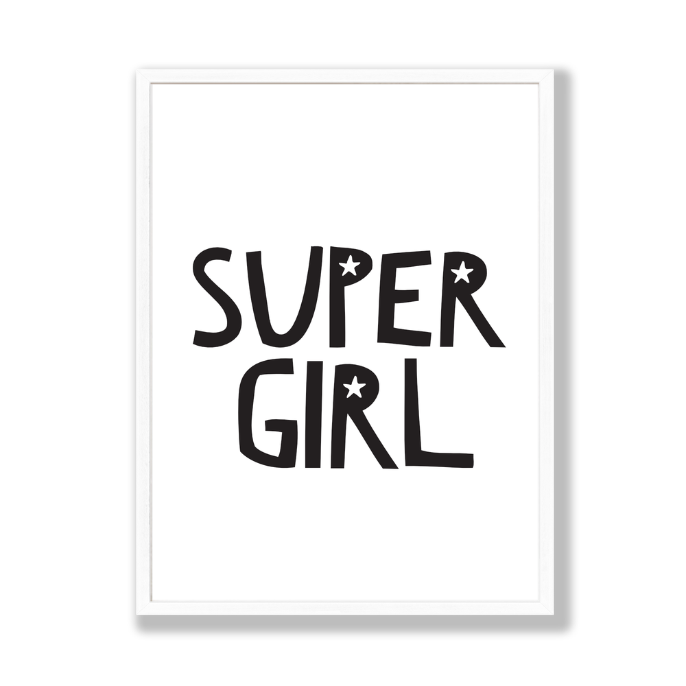 Super girl superhero print
