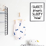 Sweet dreams sleepy head print