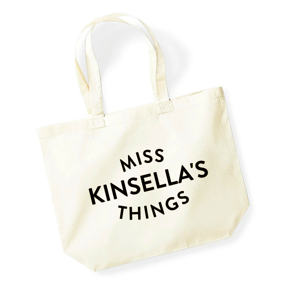 Personalised teacher tote bag