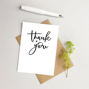Thank you card - Simple thank you card - Wedding thank you card - Card to say thanks - Thanks for help - Thank you note - Thanks for gift