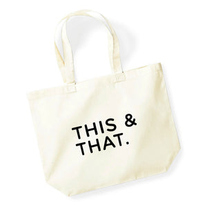 This & that cotton shopper tote bag