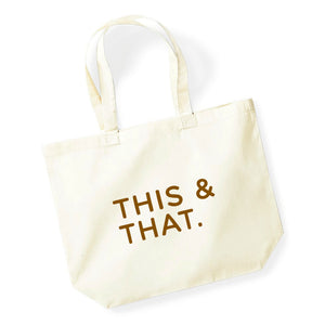This & that cotton shopper tote bag