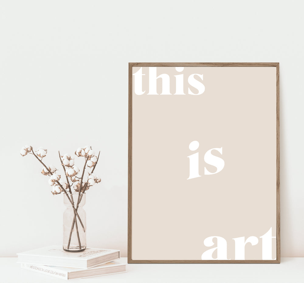 This is art modern beige / neutral print