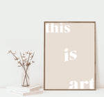 This is art modern beige / neutral print