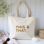 This & that cotton shopper tote bag