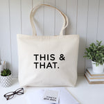 This & that cotton shopper tote bag