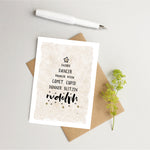 Fun reindeer names Christmas card