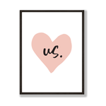 I love us heart print