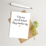 Husband Valentines day card