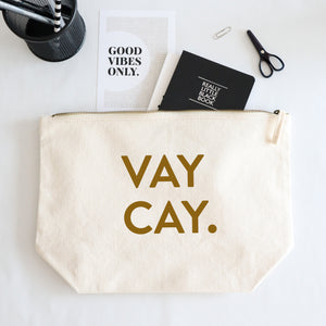Vaycay zipped travel pouch bag