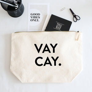 Vaycay zipped travel pouch bag