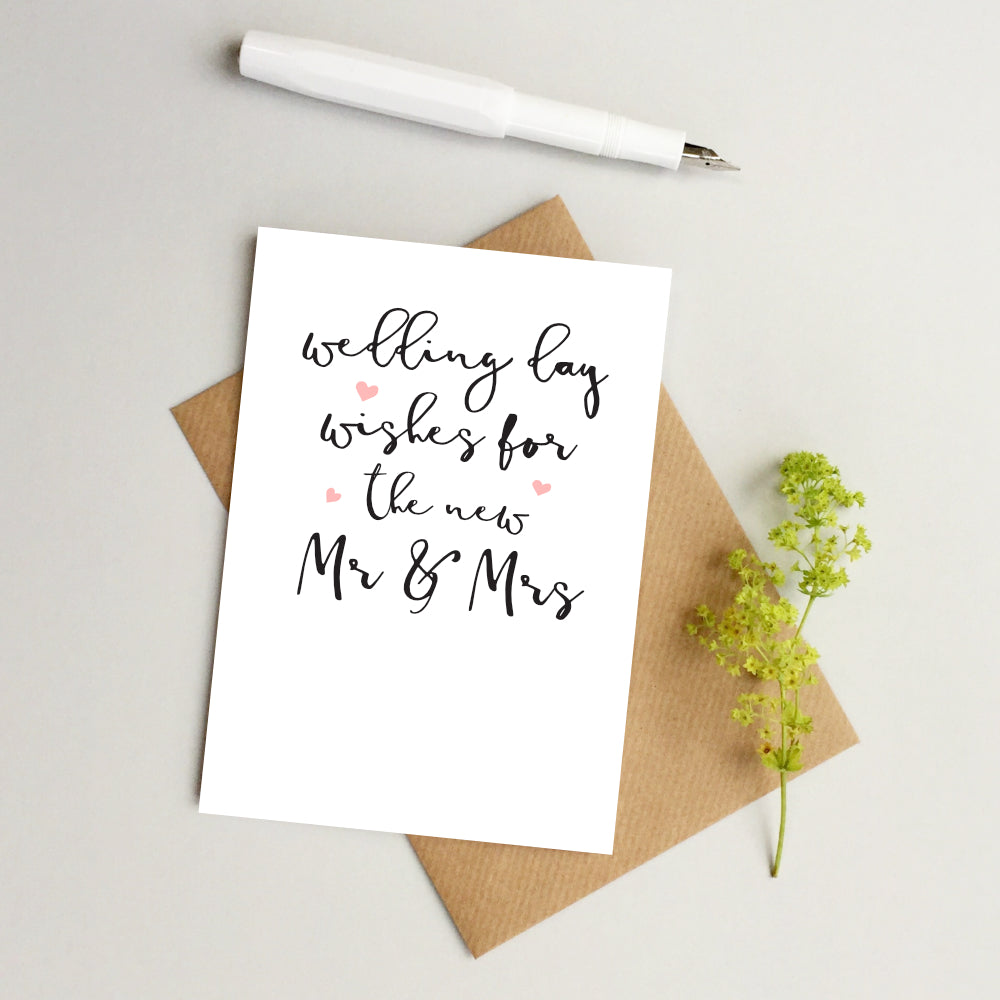 Wedding day wishes card