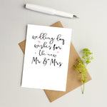 Wedding day wishes card