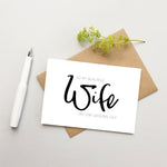 Wife wedding card - Wedding card for wife - card for wife - wedding day card for wife - Wedding card for bride - bride card