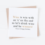 Funny Birthday card for wine lover