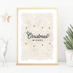 Christmas wishes neutral boho print