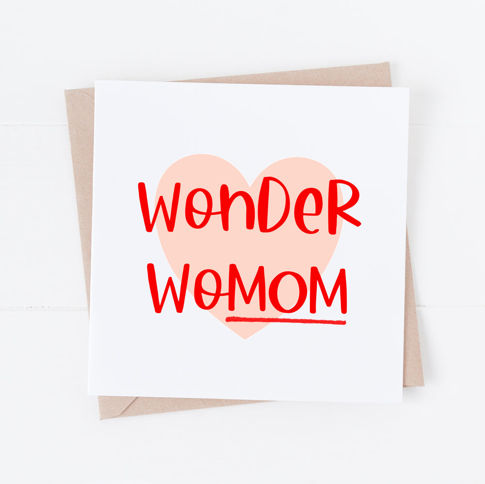 Wonder womum card for Mum