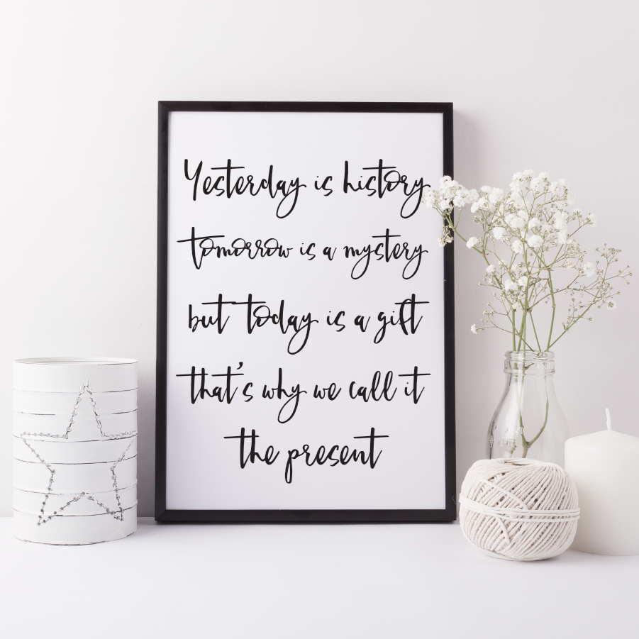 Yesterday is history print